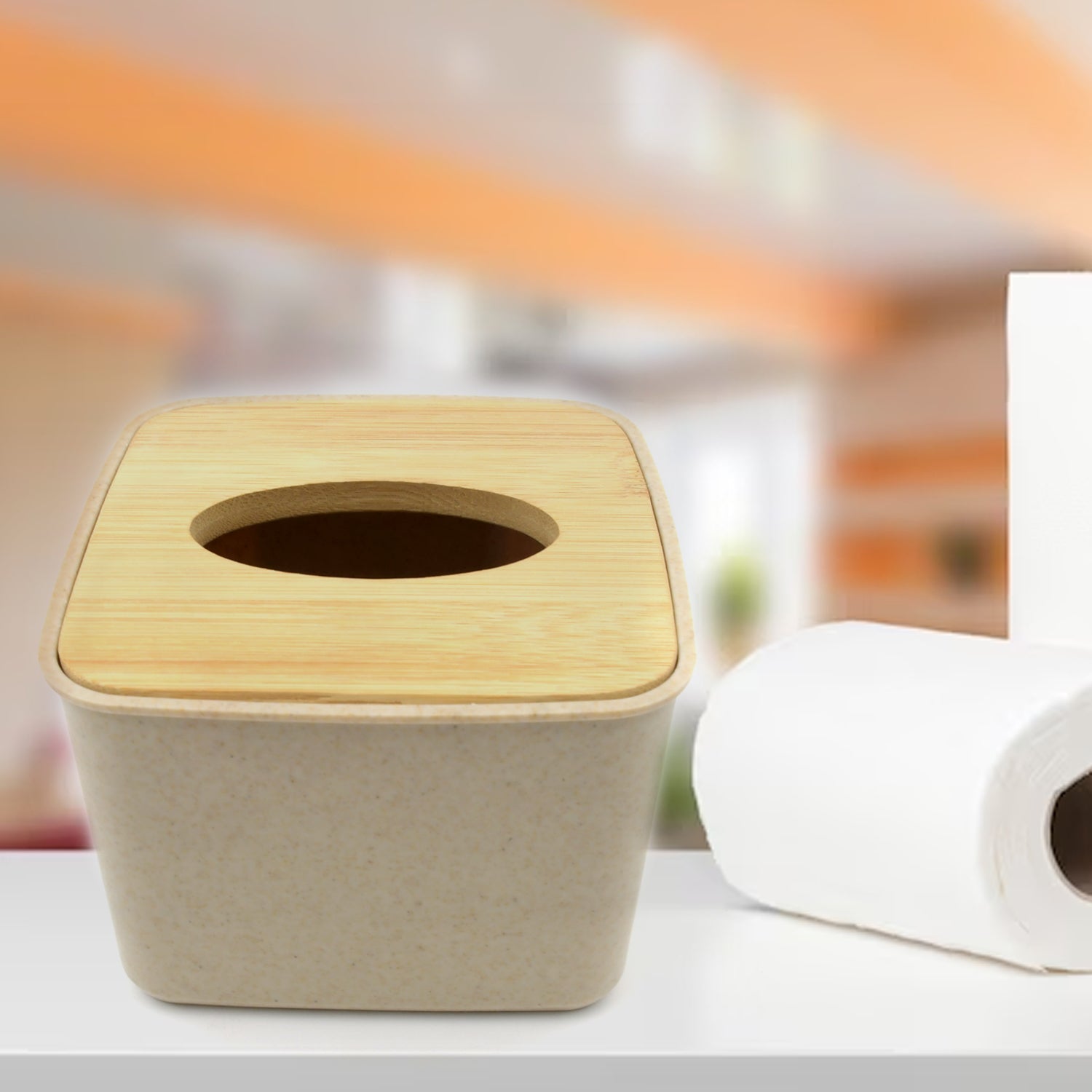 8846 Tissue Box Desktop Stand Bamboo Tissue Cover Box Rectangular Paper Towel Holder Removable Tissue Dispenser for Bathroom Vanity Countertop Bedroom Car Holder Paper Towels Dispenser (1 Pc ) 8846 Tissue Box Desktop Stand Bamboo Tissue Cover Box Rectangular Paper Towel Holder Removable Tissue Dispenser for Bathroom Vanity Countertop Bedroom Car Holder Paper Towels Dispenser (1 Pc )